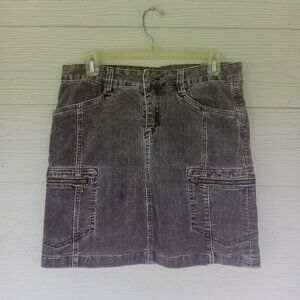 Women's Vintage Y2k Cordaroy Mini Skirt Pockets Sz 10/30 Fairy Grunge